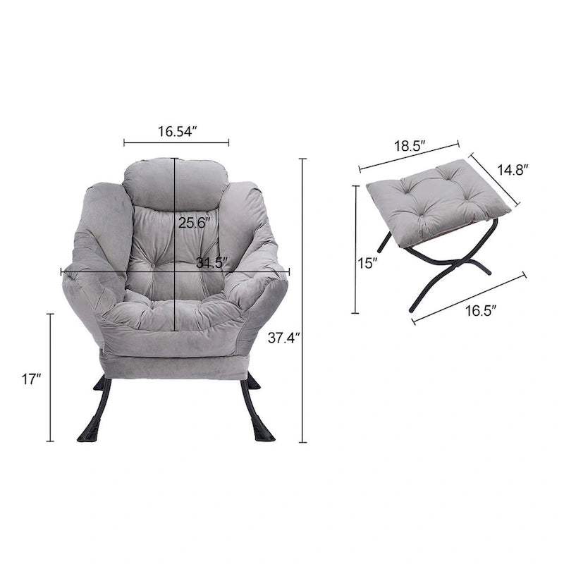Fauteuil d'appoint capitonné en suédine verte avec pochette latérale