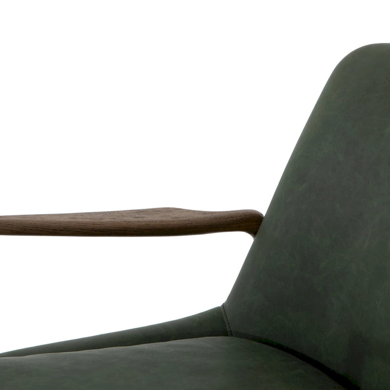 Fauteuil d'appoint moderne du milieu du siècle avec structure en bois sculpté