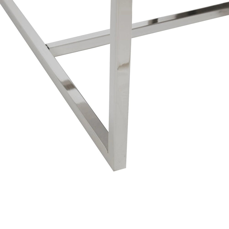 Chaise de salle à manger naturelle rembourrée avec pieds en métal nickel brossé, neutre