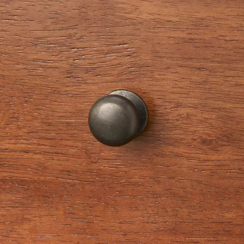 Coiffeuse de transition en chêne avec miroir rabattable, tiroirs et meuble de rangement