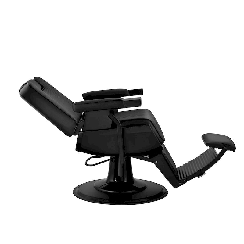 Fauteuil de Barbier Inclinable Robuste Fauteuil de Salon Hydraulique Noir