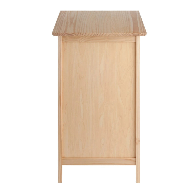 Table d'appoint ou de chevet en bois naturel noir avec porte de rangement