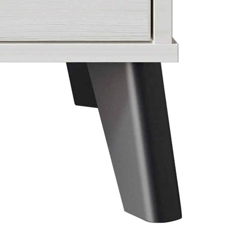 Commode de rangement à 5 tiroirs en bois massif gris clair gris foncé