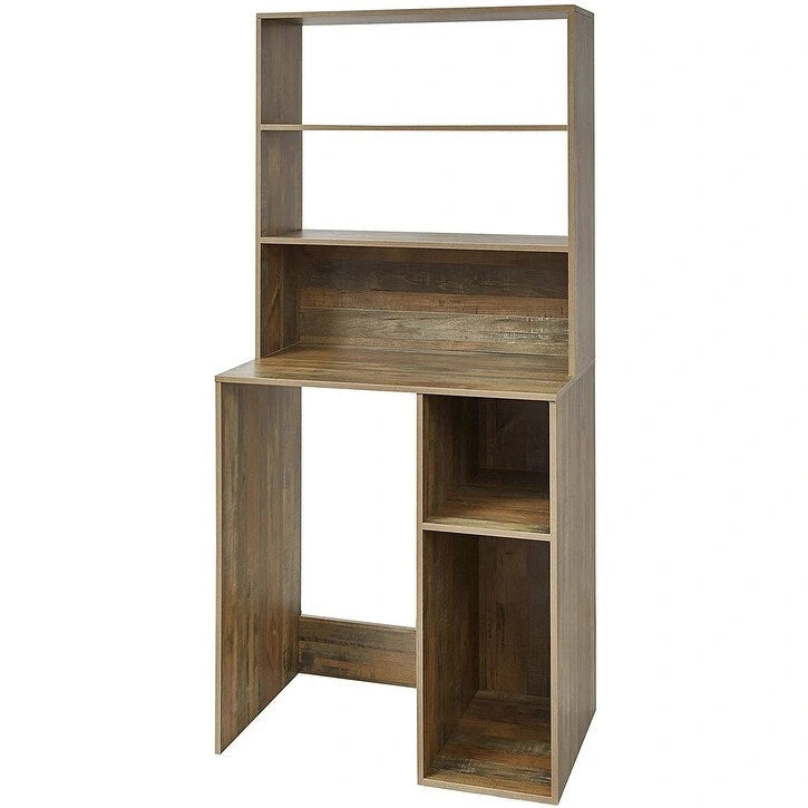 Mini-réfrigérateur de rangement avec étagère supérieure et étagères ouvertes Blanc Noir