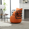 Fauteuil pivotant en lin capitonné avec pied en métal Plusieurs coloris
