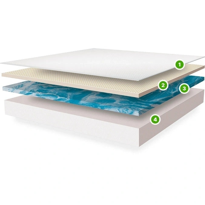 Matelas en mousse à mémoire de forme à gel rafraîchissant de 11 pouces, motif diamant blanc et gris