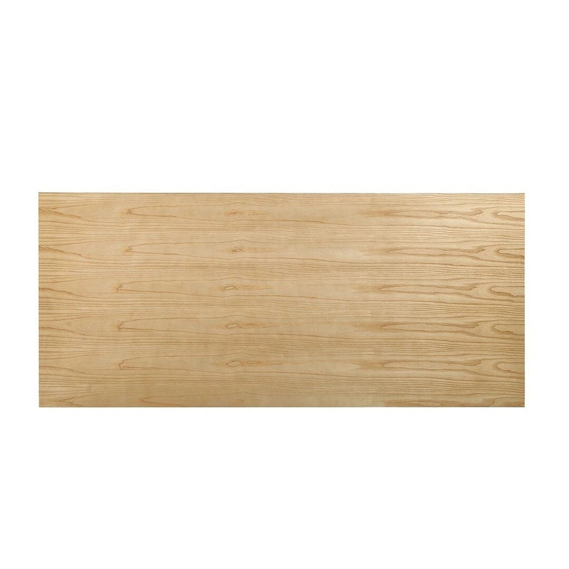 Table à manger rectangulaire en bois de frêne massif style industriel chic beige noir