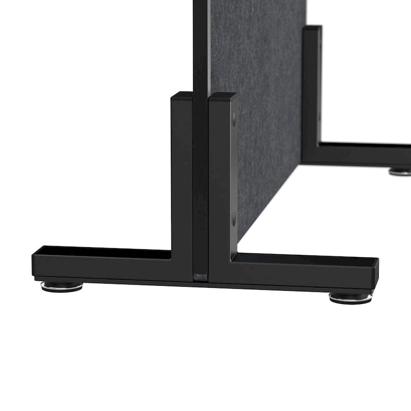 Écran de séparation autoportant pour bureau acoustique Beige chaud Anthracite froid