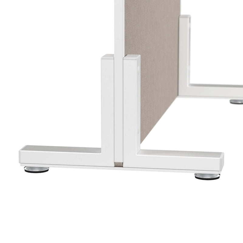Écran de séparation autoportant pour bureau acoustique Beige chaud Anthracite froid